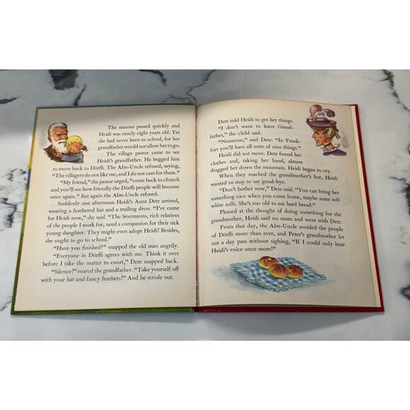 VTG Heidi Child Of The Mountains 1950 Johanna Spyri Wonder Books HC - Picture 6 of 6